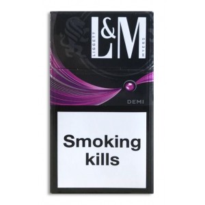 Сигареты L&M Demi (ЛМ деми капсула черника) duty free. Цена за блок (10 пачек)